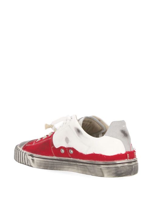 White/red canvas/calf leather sneakers Maison Margiela | S57WS0391P6231H9384